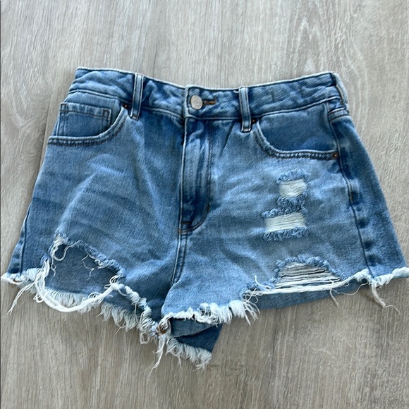 PacSun Pants - PacSun Blue Jean Shorts Distressed High-Waisted